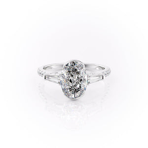 The Pave Parker Set With A 2 Carat Oval Moissanite