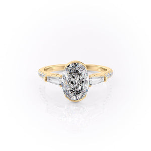 The Pave Parker Set With A 2 Carat Oval Lab Diamond