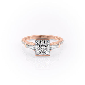 The Pave Parker Set With A 3 Carat Princess Lab Diamond