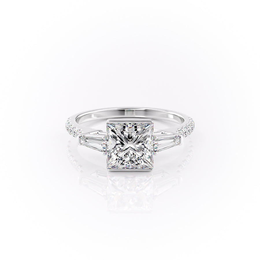 The Pave Parker Set With A 4.5 Carat Princess Moissanite