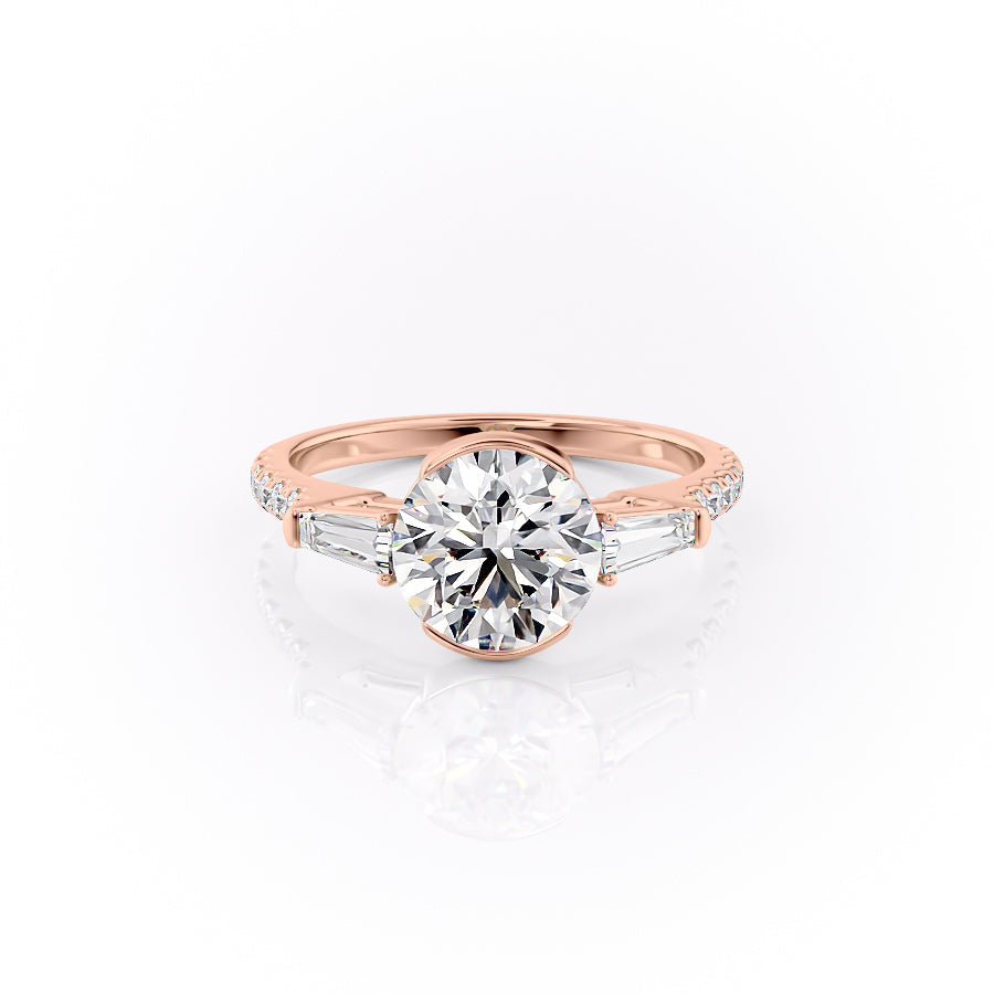 The Pave Parker Set With A 3.5 Carat Round Moissanite