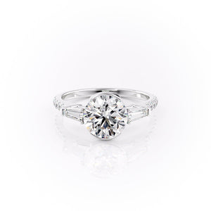The Pave Parker Set With A 1.5 Carat Round Moissanite