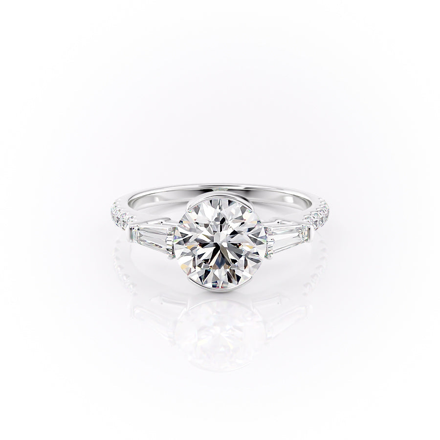The Pave Parker Set With A 1 Carat Round Lab Diamond