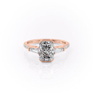 The Pave Parker Set With A 2.5 Carat Radiant Lab Diamond