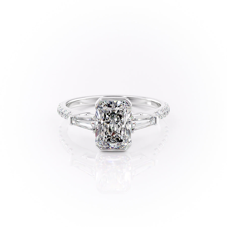 The Pave Parker Set With A 1 Carat Radiant Lab Diamond