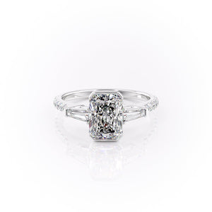 The Pave Parker Set With A 4.5 Carat Radiant Moissanite