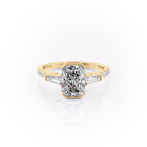The Pave Parker Set With A 3 Carat Radiant Moissanite