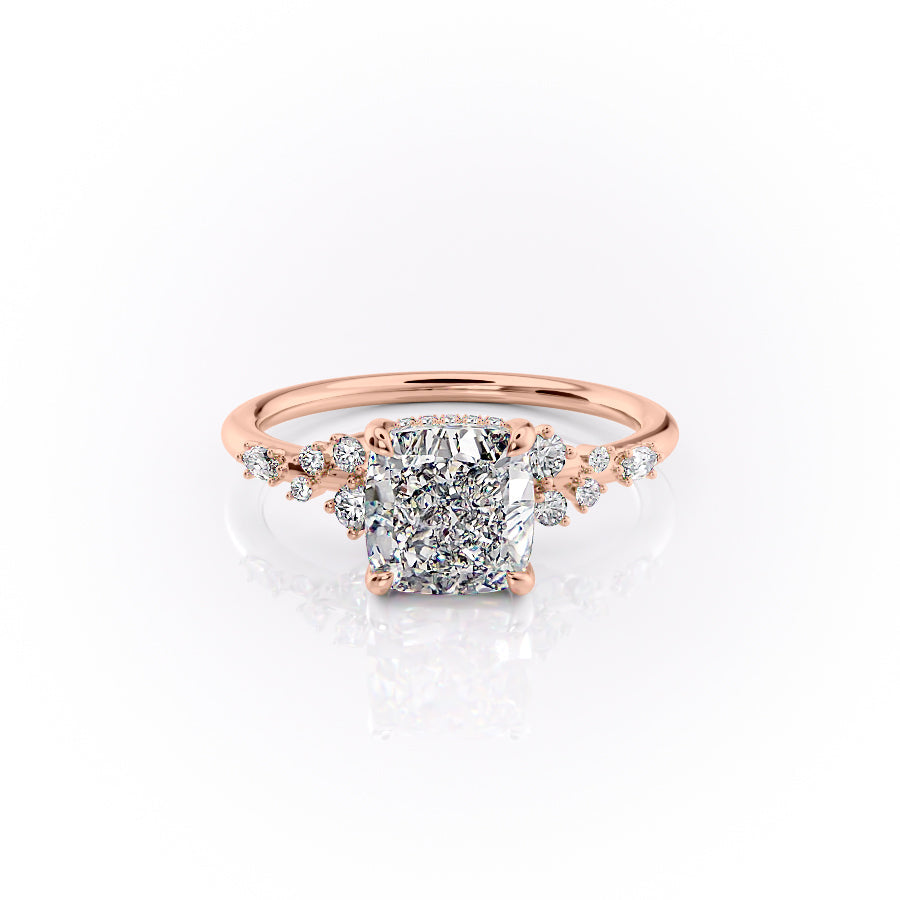 The Emma Set With A 2 Carat Cushion Lab Diamond