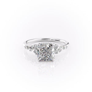 The Emma Set With A 1.5 Carat Cushion Lab Diamond