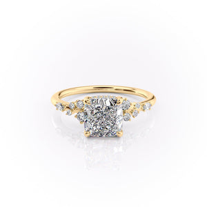 The Emma Set With A 1 Carat Cushion Lab Diamond