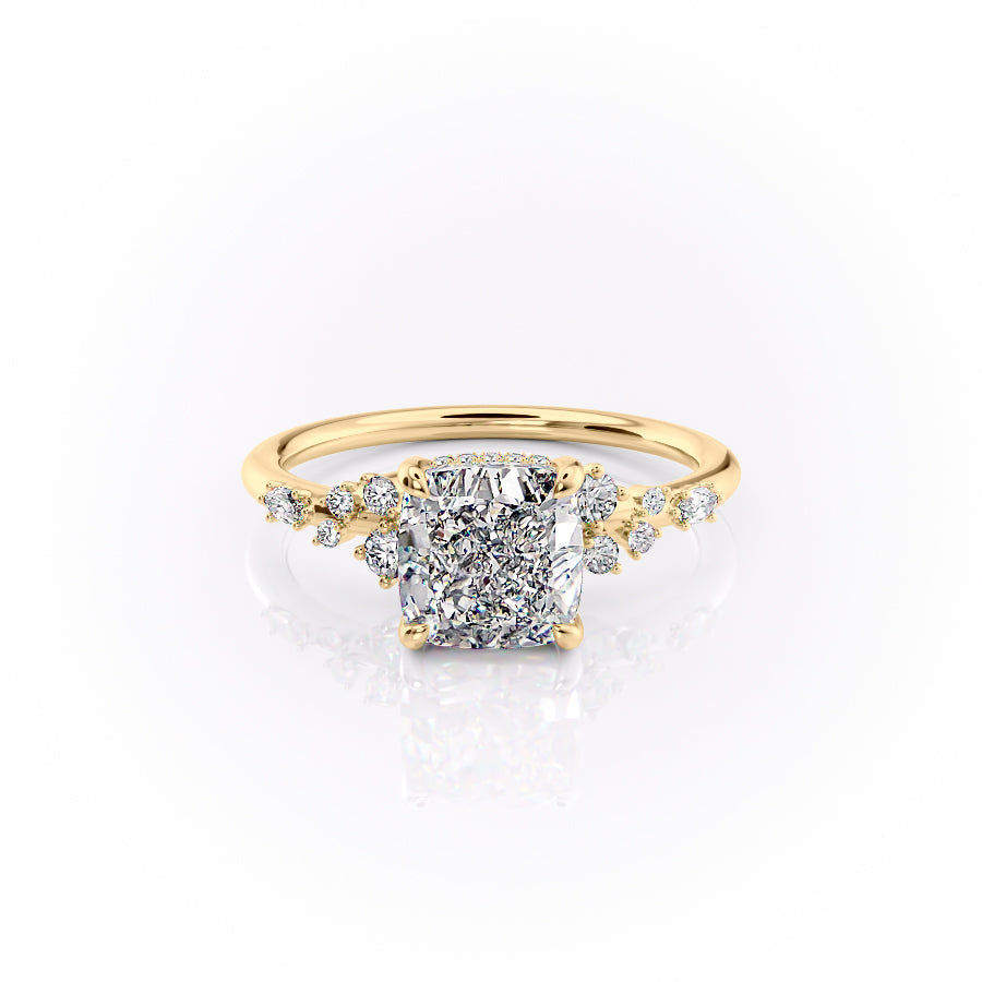 The Emma Set With A 2 Carat Cushion Lab Diamond