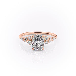The Emma Set With A 3 Carat Elongated Cushion Lab Diamond