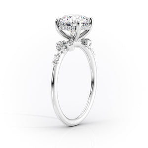 The Emma Set With A 2 Carat Elongated Cushion Lab Diamond