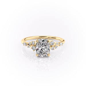 The Emma Set With A 1 Carat Elongated Cushion Lab Diamond