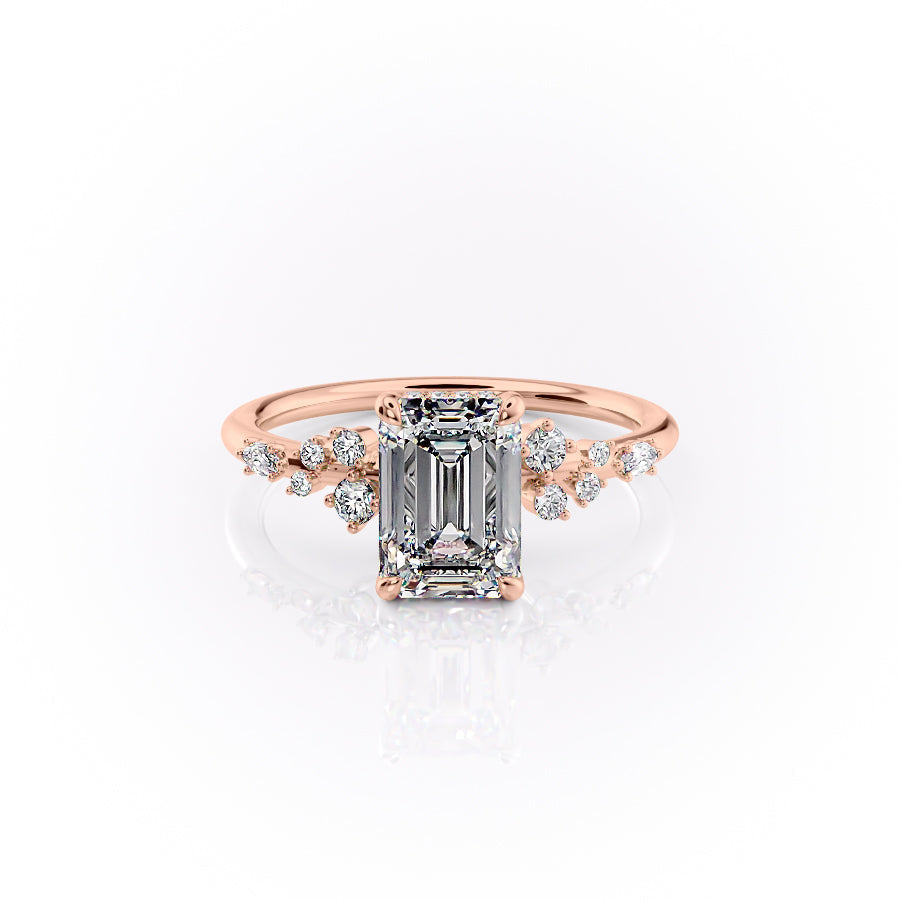 The Emma Set With A 3 Carat Emerald Lab Diamond