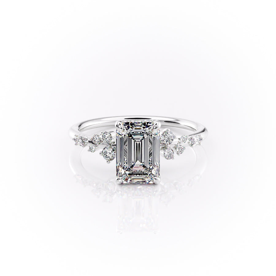 The Emma Set With A 2 Carat Emerald Lab Diamond