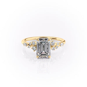 The Emma Set With A 2.5 Carat Emerald Lab Diamond