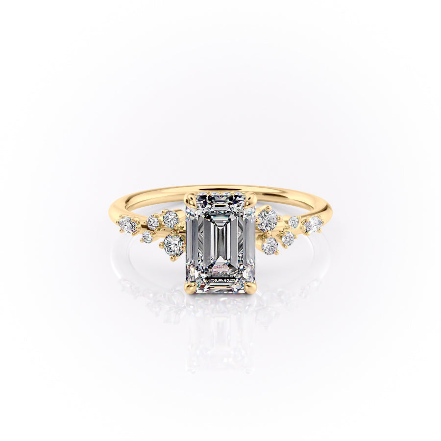 The Emma Set With A 3 Carat Emerald Lab Diamond