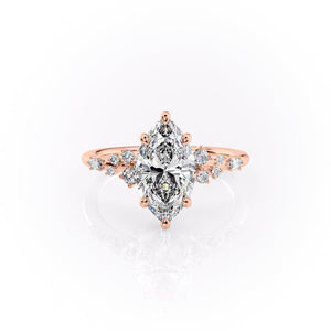 The Emma Set With A 1 Carat Marquise Lab Diamond