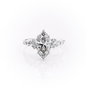 The Emma Set With A 1.5 Carat Marquise Lab Diamond