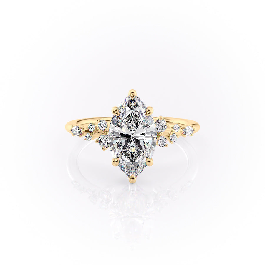 The Emma Set With A 1 Carat Marquise Lab Diamond