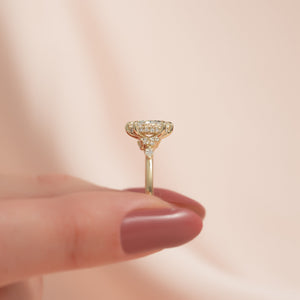 The Emma Set With A 3 Carat Marquise Lab Diamond