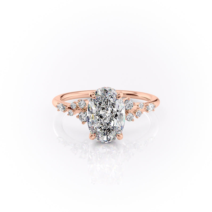The Emma Set With A 2.5 Carat Oval Lab Diamond
