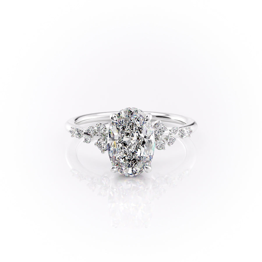 The Emma Set With A 2.5 Carat Oval Lab Diamond