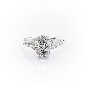 The Emma Set With A 2 Carat Oval Lab Diamond