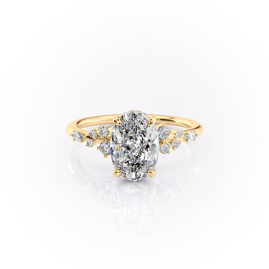 The Emma Set With A 1.5 Carat Oval Lab Diamond