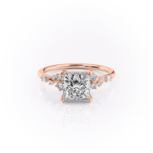 The Emma Set With A 1 Carat Princess Lab Diamond