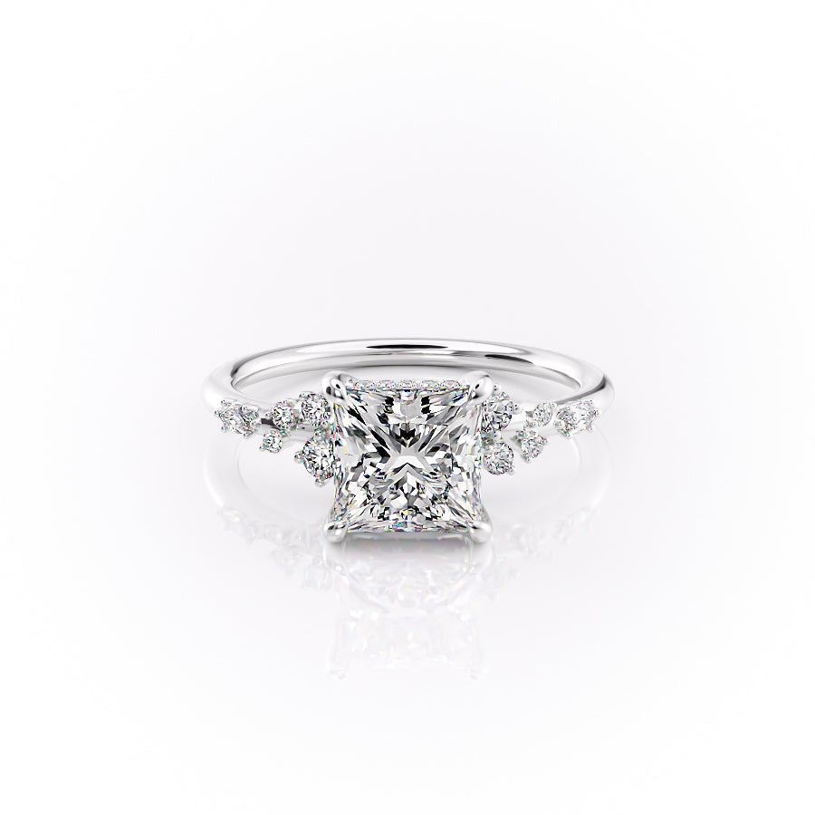 The Emma Set With A 1.5 Carat Princess Lab Diamond