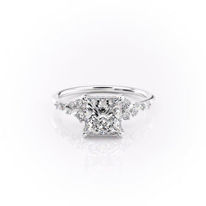 The Emma Set With A 2 Carat Princess Lab Diamond