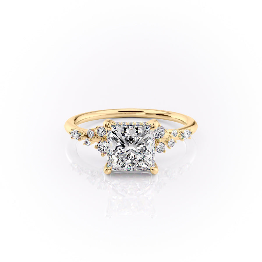 The Emma Set With A 1.5 Carat Princess Lab Diamond