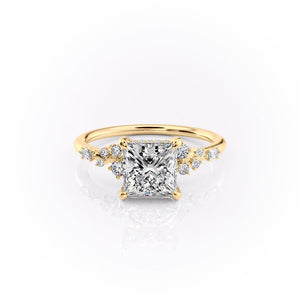 The Emma Set With A 2 Carat Princess Lab Diamond