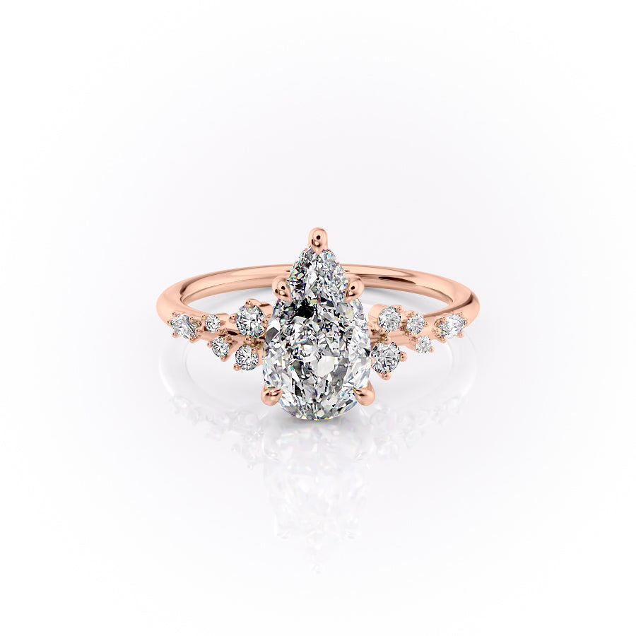 The Emma Set With A 2 Carat Pear Lab Diamond