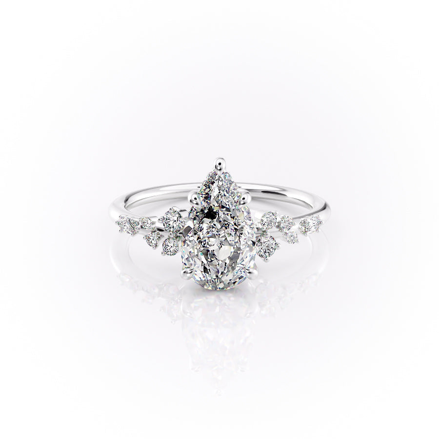 The Emma Set With A 2 Carat Pear Lab Diamond