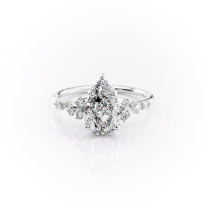 The Emma Set With A 1 Carat Pear Lab Diamond