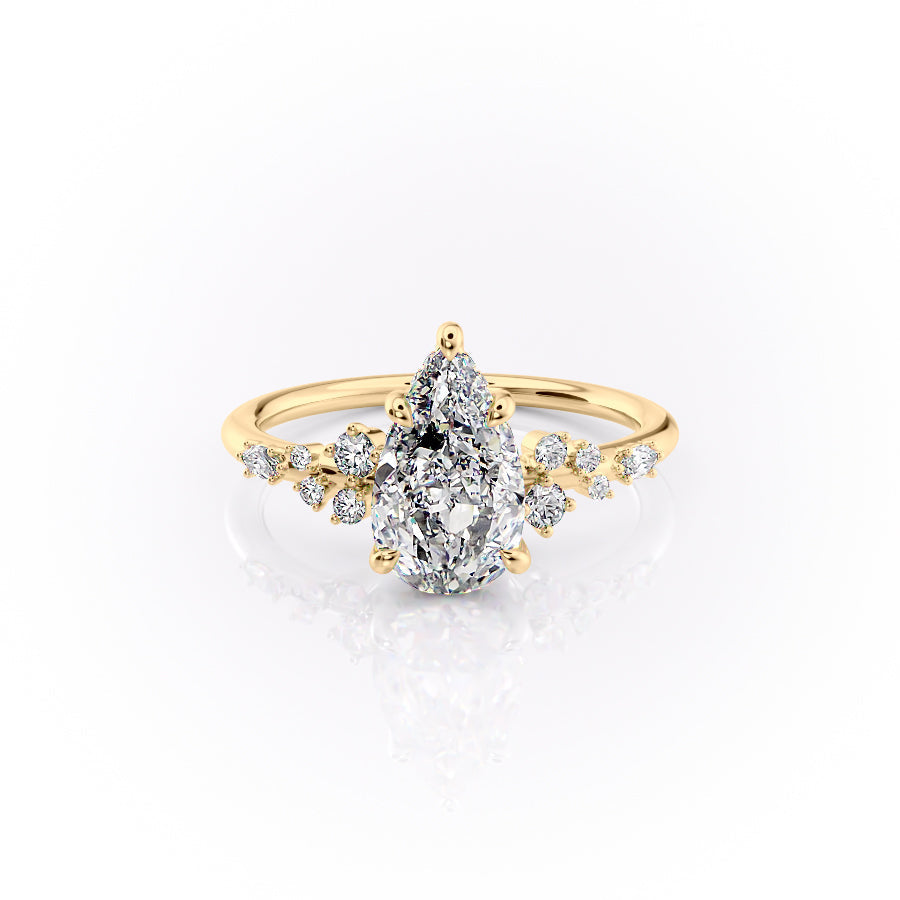 The Emma Set With A 3 Carat Pear Lab Diamond