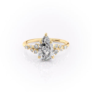 The Emma Set With A 3 Carat Pear Lab Diamond