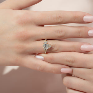 The Emma Set With A 2 Carat Pear Lab Diamond