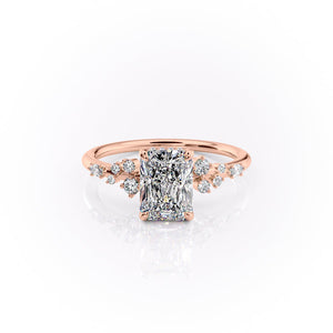 The Emma Set With A 2.5 Carat Radiant Lab Diamond