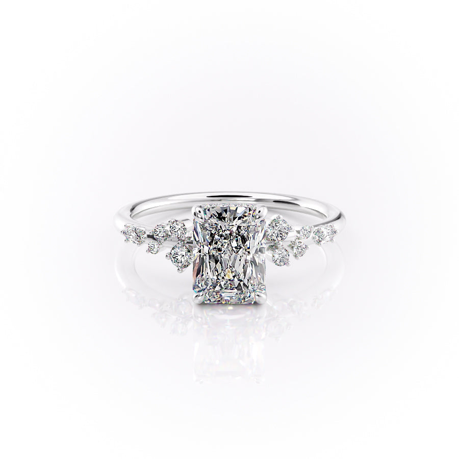 The Emma Set With A 2.5 Carat Radiant Lab Diamond