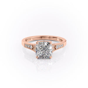 The Dianne Set With A 2 Carat Cushion Lab Diamond