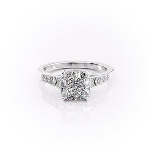 The Dianne Set With A 3 Carat Cushion Lab Diamond