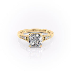 The Dianne Set With A 1 Carat Cushion Lab Diamond