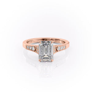 The Dianne Set With A 2 Carat Emerald Lab Diamond