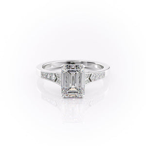 The Dianne Set With A 1.5 Carat Emerald Lab Diamond