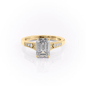 The Dianne Set With A 2 Carat Emerald Lab Diamond