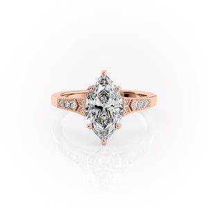 The Dianne Set With A 2 Carat Marquise Lab Diamond